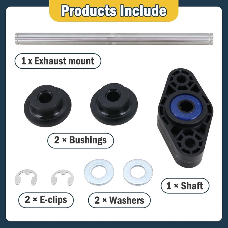 Xiaoyudou M136109K Exhaust Mount Bushing Kit Fit for Peterbilt 348 379 388 389 & Kenworth T600 T680 T800 W900, Replaces # M13-6001 M13-1009 - Image 3
